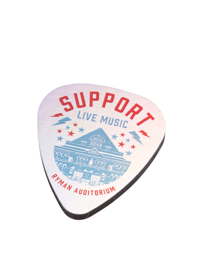 Ryman Support Live Music Guitar Pic Magnet - SOUVENIRS
