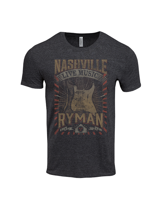 Ryman Unisex Live Music Guitar T-Shirt - S/S