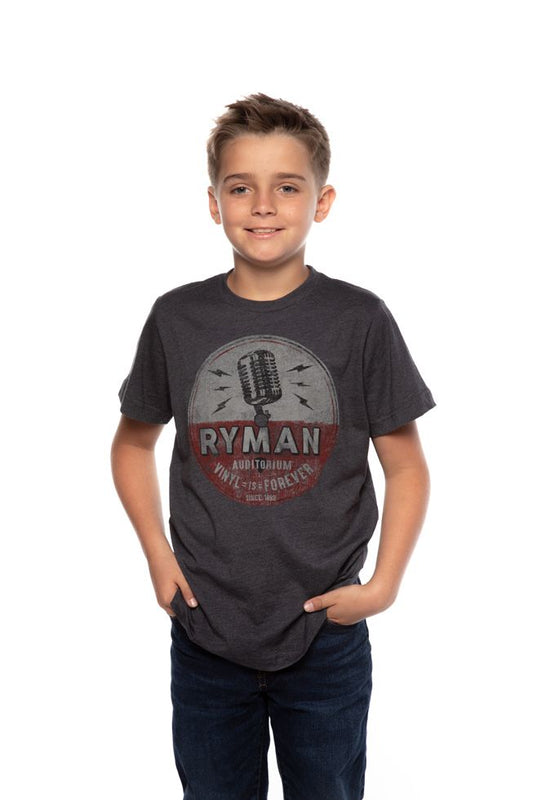 Ryman Vinyl is Forever Youth T-Shirt - NAVY / LG - KIDS APPAREL