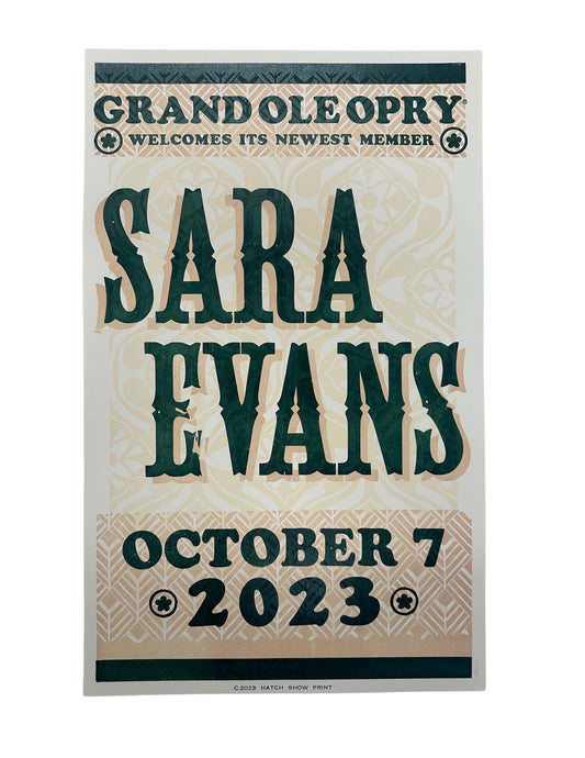 Sara Evans Official Opry Induction Hatch Show Print - POSTERS