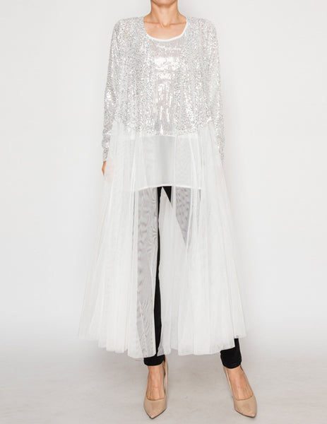 ジャケット・アウター Andequal tulle pattern sheer jacket tulle pattern sheer jacket – andequal