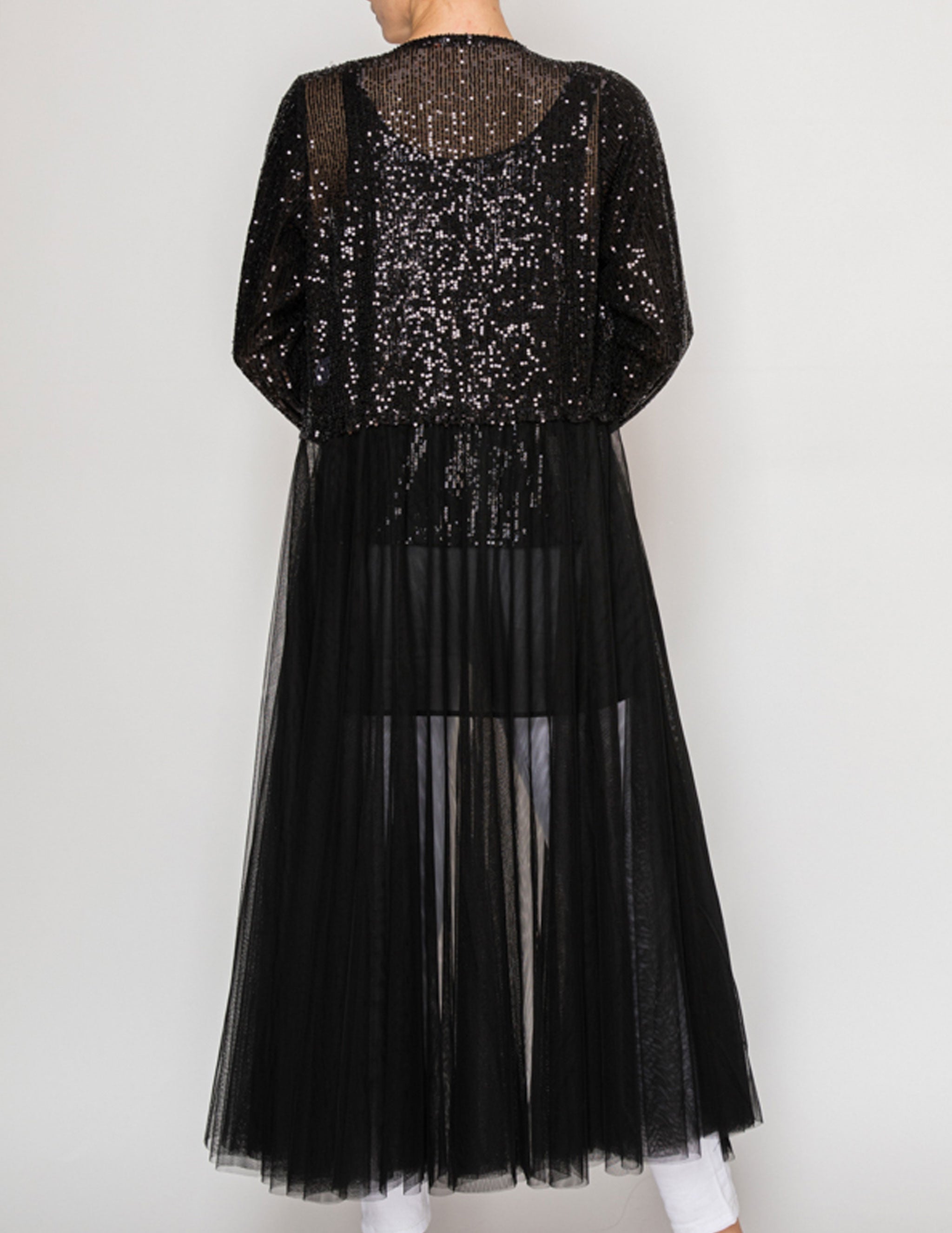 FA LS Sequin and Tulle Jacket - OpryShop