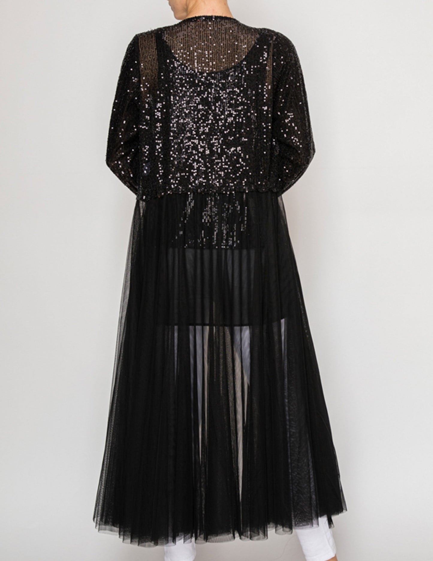Sequin and Tulle Jacket - JACKETS