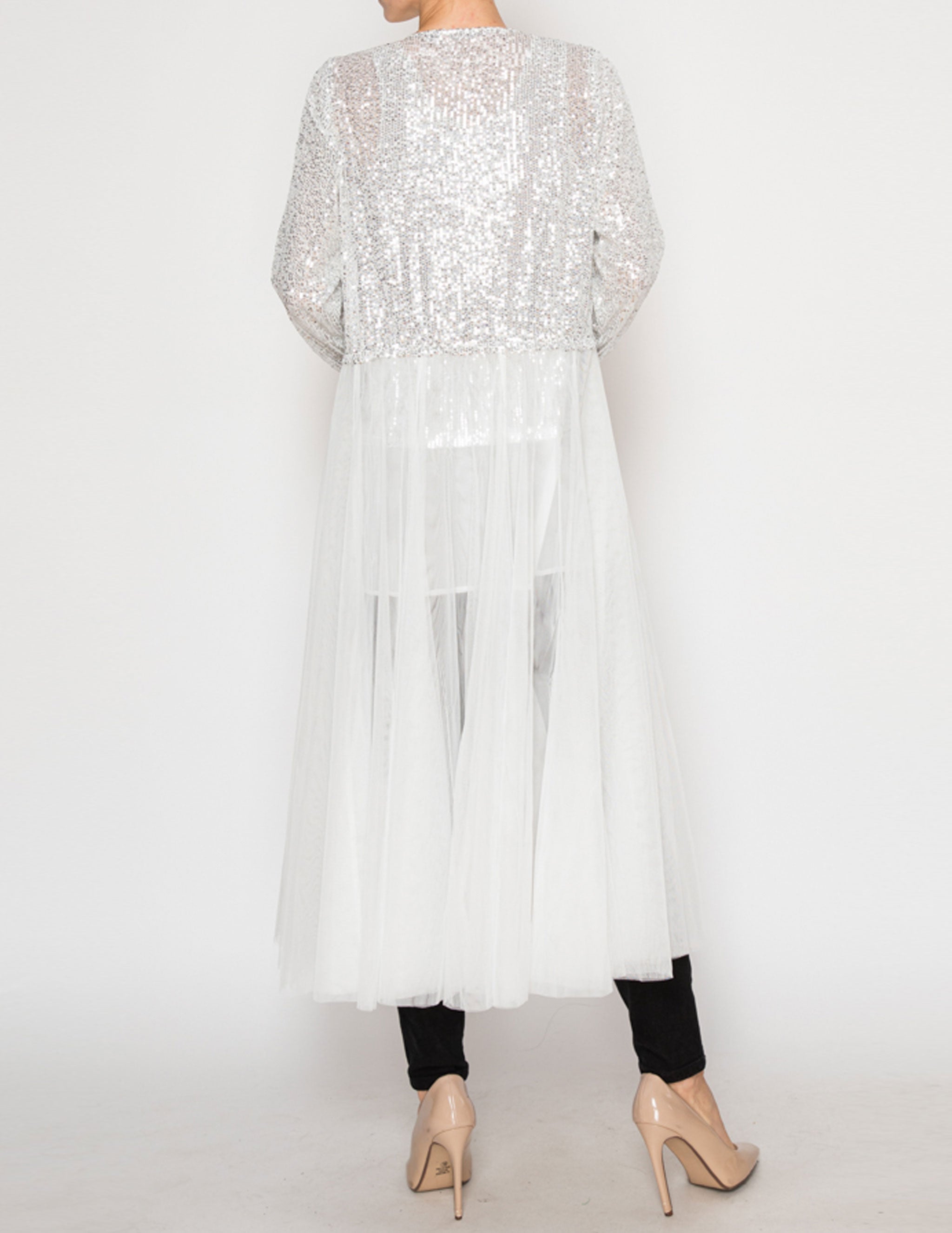 FA LS Sequin and Tulle Jacket - OpryShop
