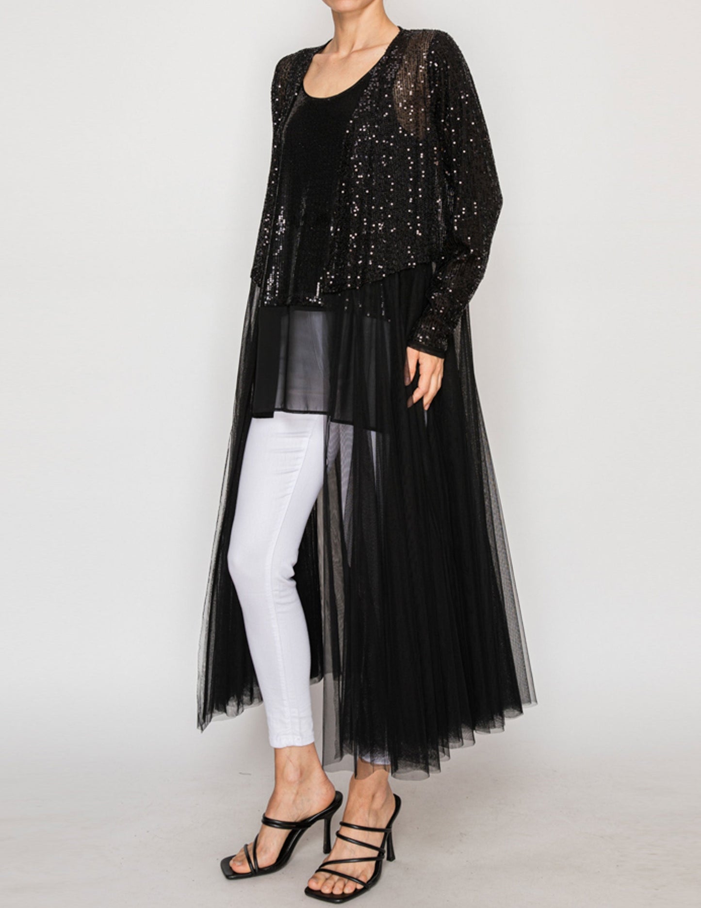 Sequin and Tulle Jacket - JACKETS