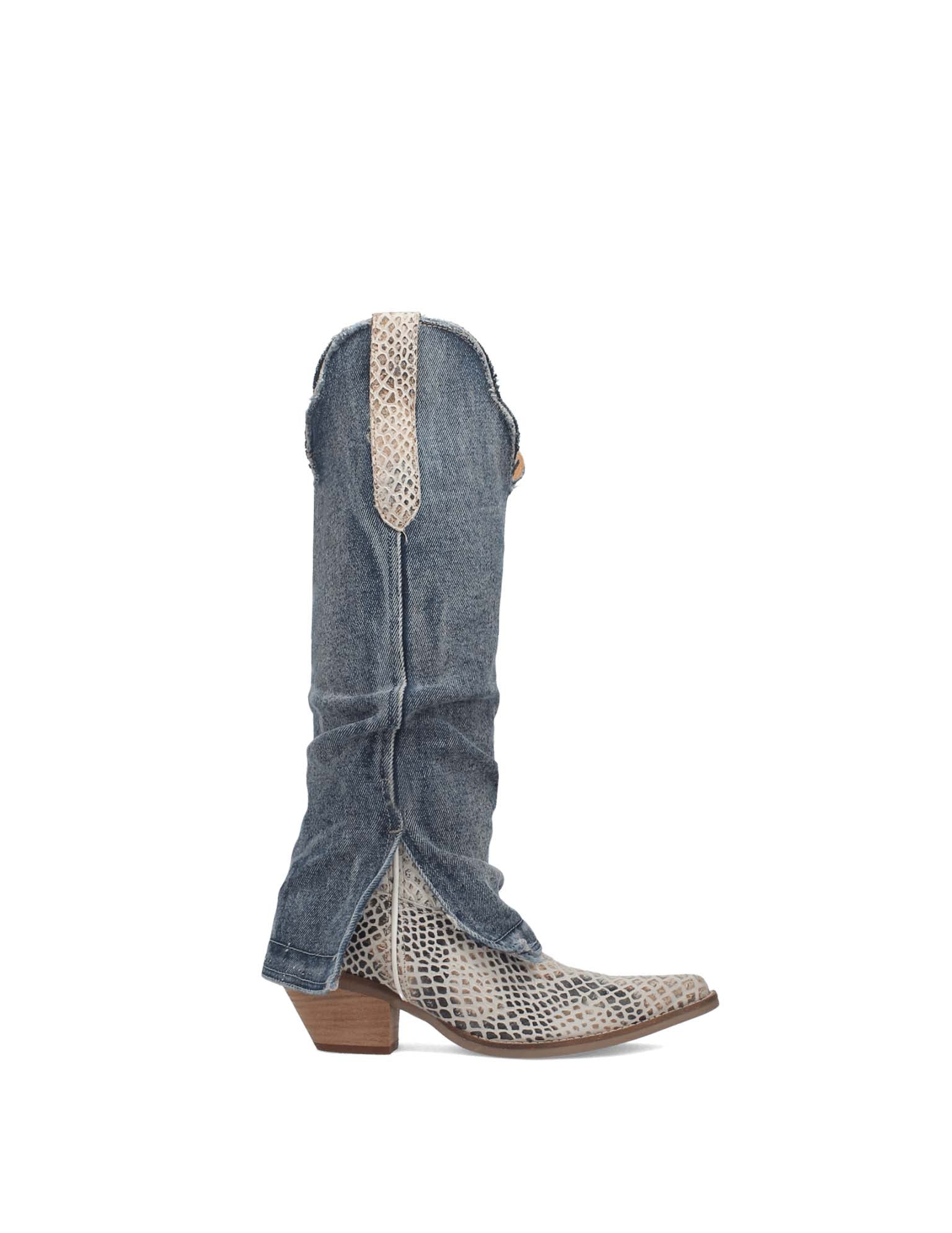 Shabby Denim Dingo Boot - FOOTWEAR