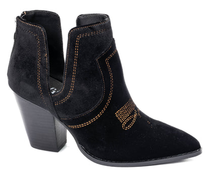 Smoke Show Cutout Ankle Boot - BLACK / 7 - FOOTWEAR