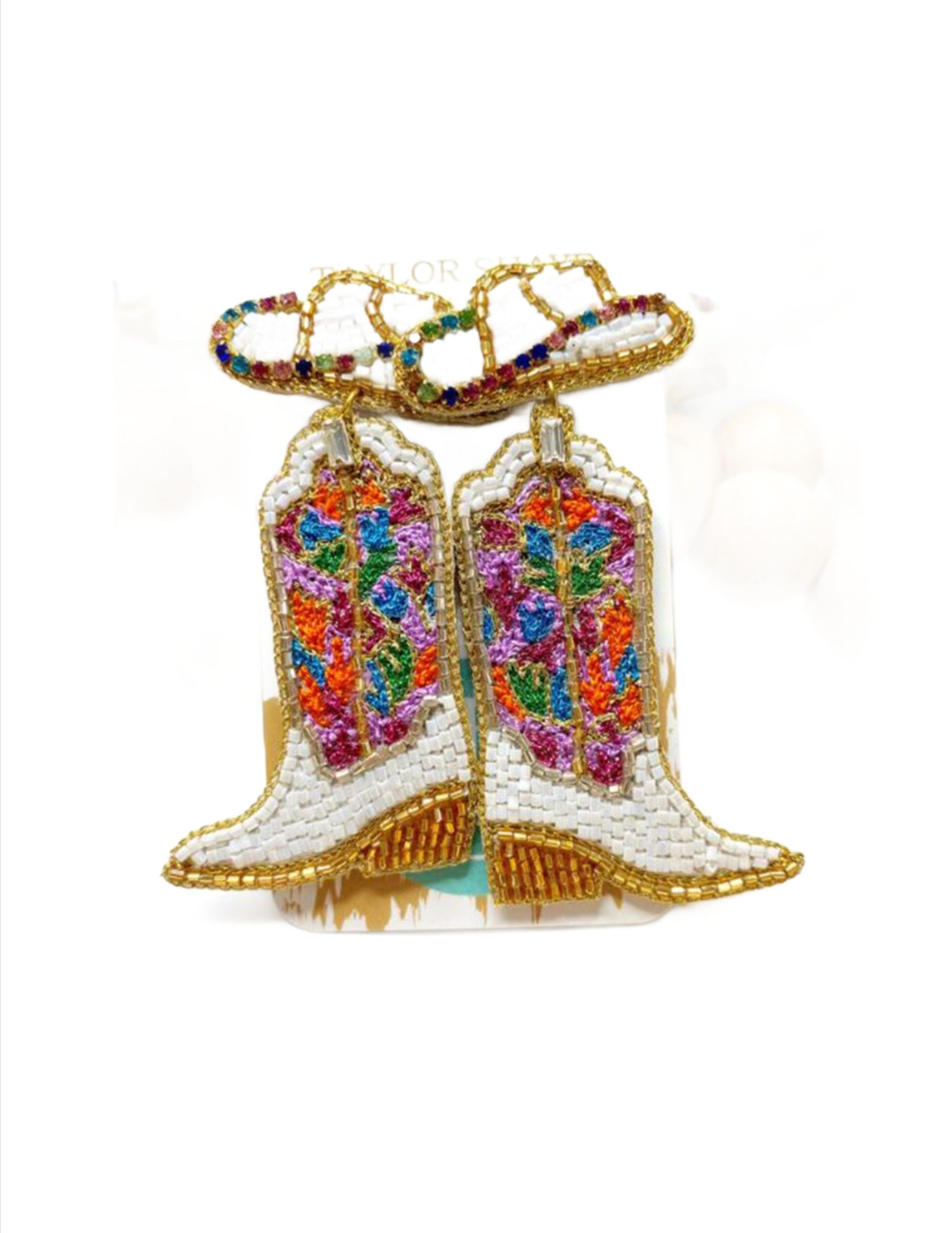 Swifty Boots Beaded Earrings - JEWELRY
