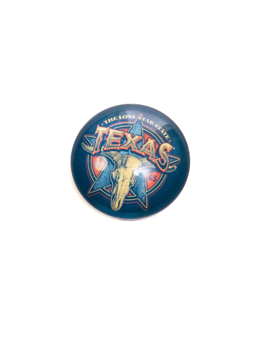 Texas Lone Star Steer Dome Magnet - SOUVENIRS