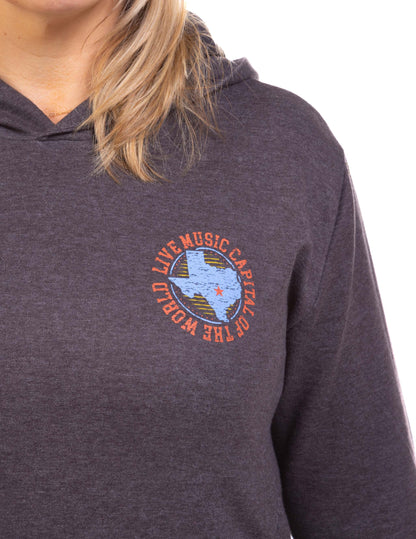 Texas State Rustic Poster Hoodie - FLEECE