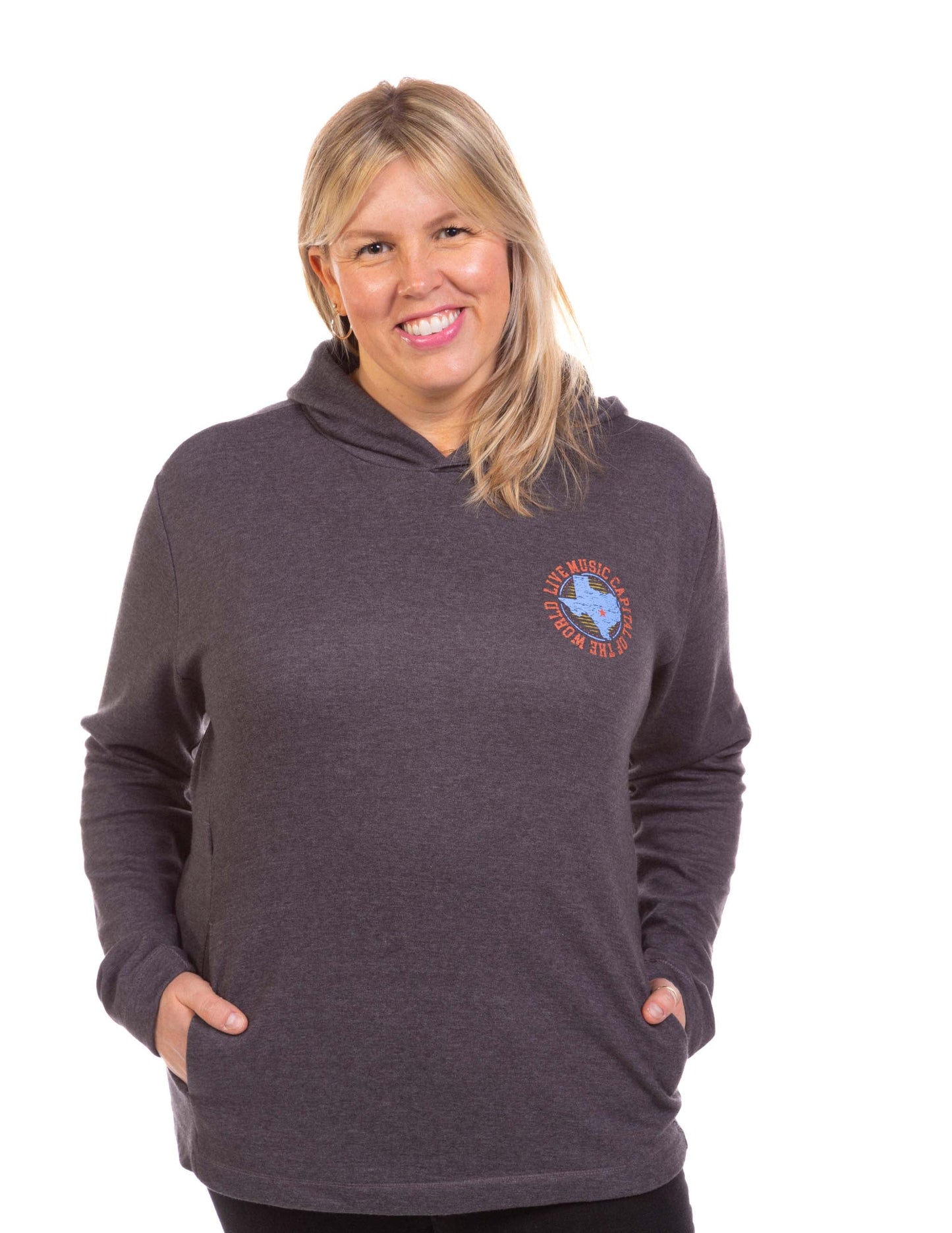 Texas State Rustic Poster Hoodie - FLEECE