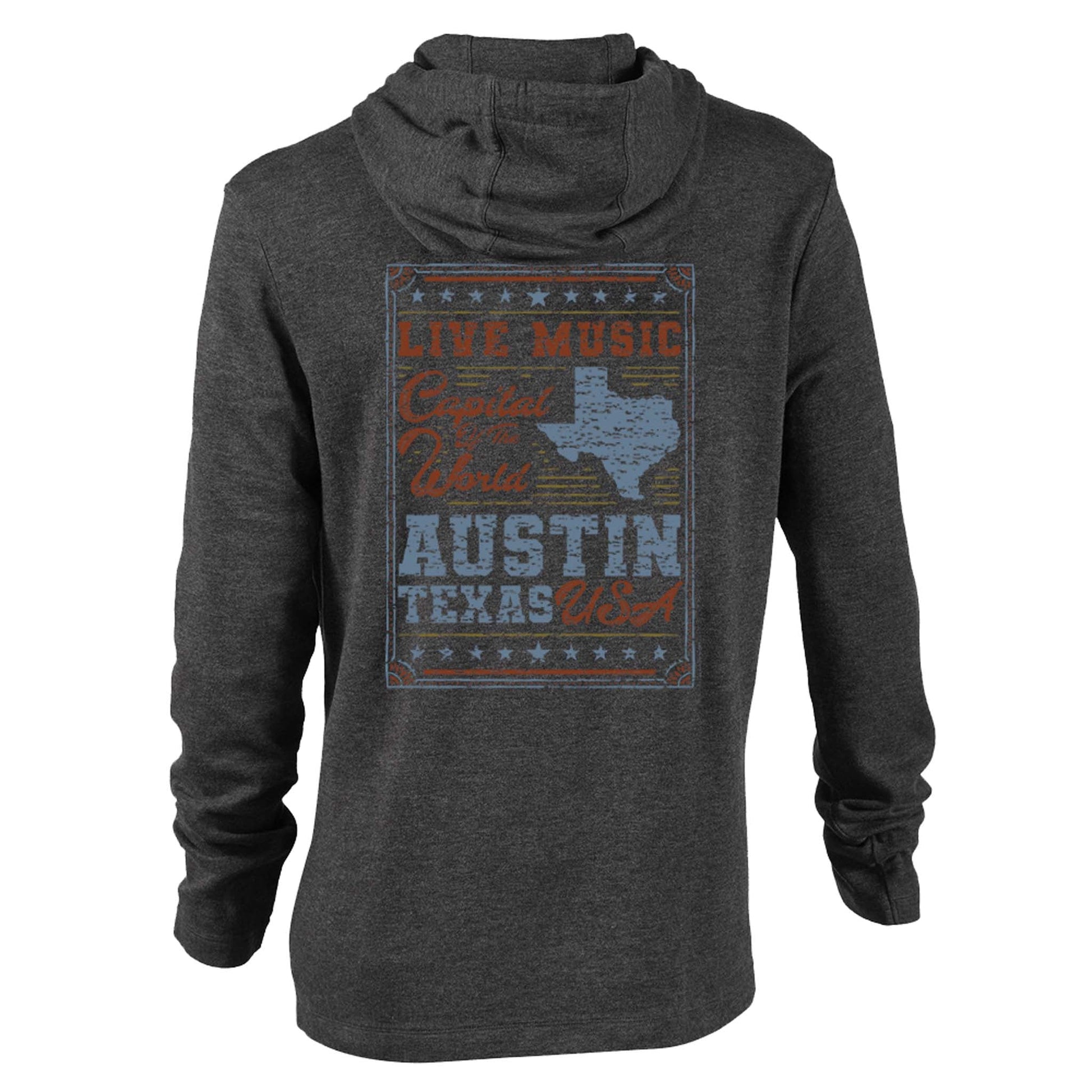 Texas State Rustic Poster Hoodie - FLEECE