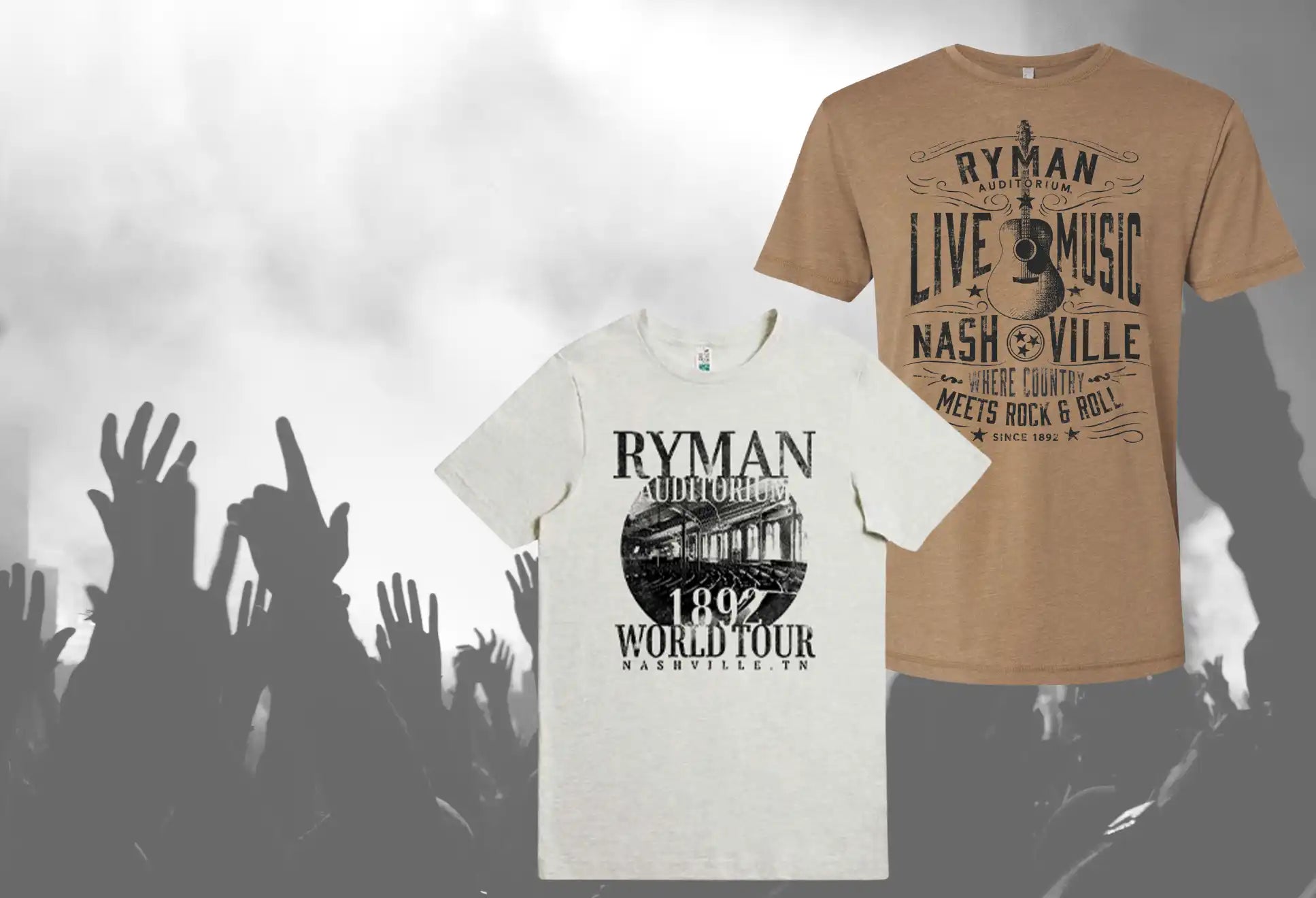Two graphic t-shirts.