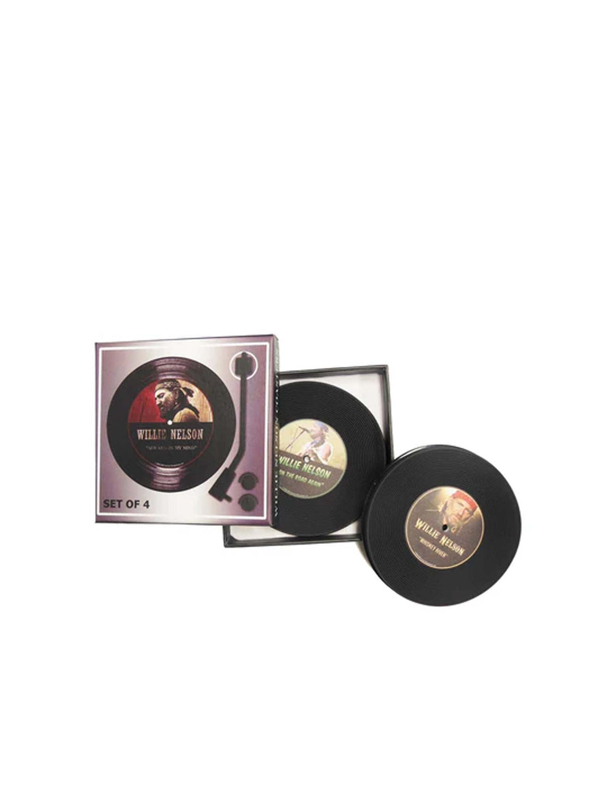 Wiilie Nelson Record Coaster Set - KITCHEN