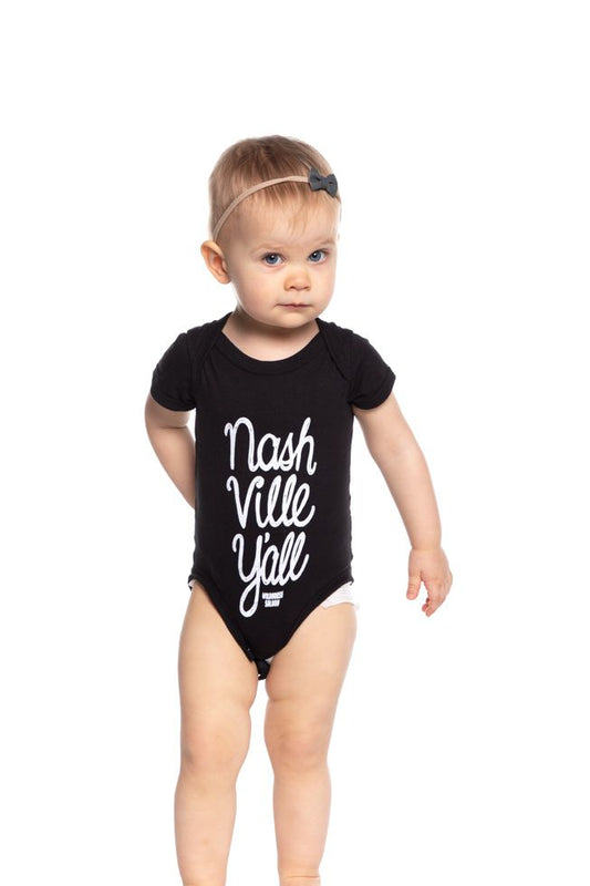 Wildhorse Nashville Y’all Onesie - BLACK / 6M - KIDS APPAREL