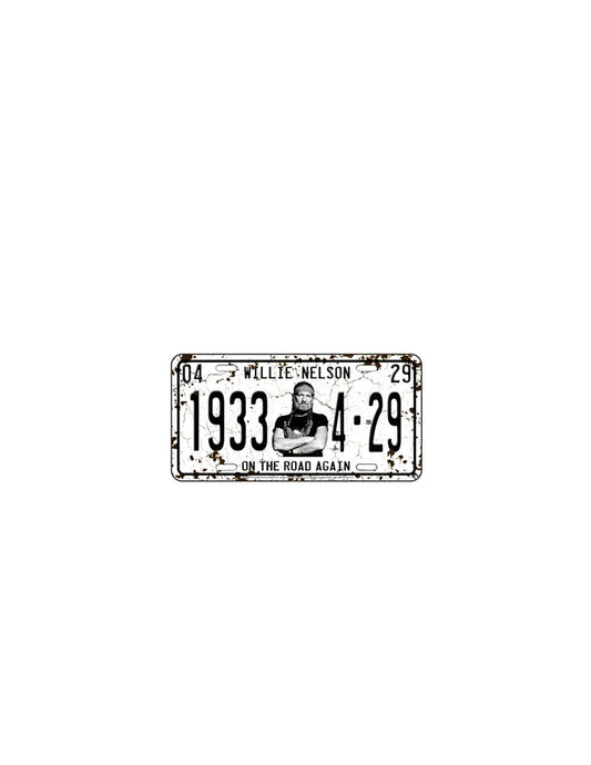 Willie Nelson License Plate Magnet - SOUVENIRS