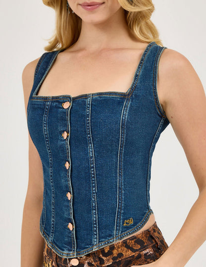 Wrangler® X Lainey Pony Up Bustier Top - TANKS