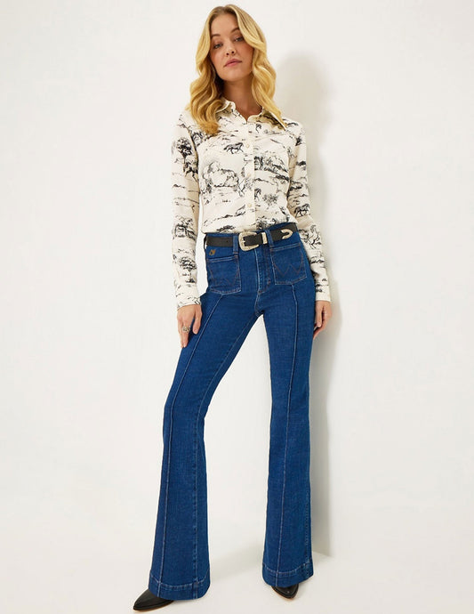 Wrangler® X Lainey Wilson Pin Tintuck Flare Jean - BOTTOMS