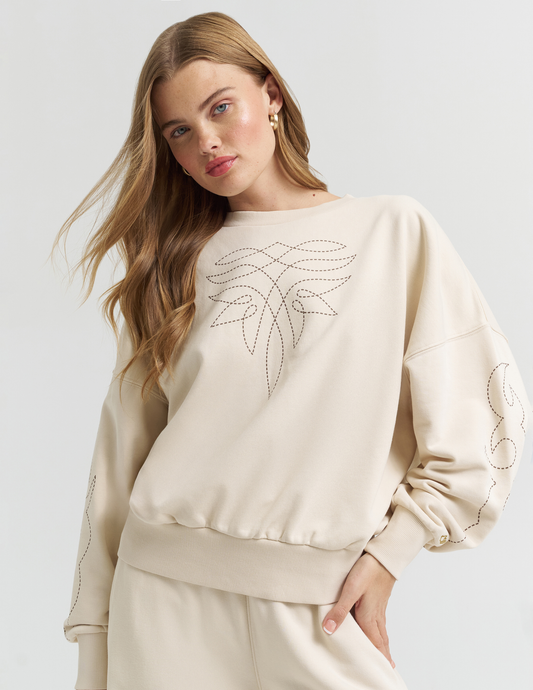 Wrangler x Lainey Wilson Cowboy Sweatshirt - CREW SWEATSHIRTS
