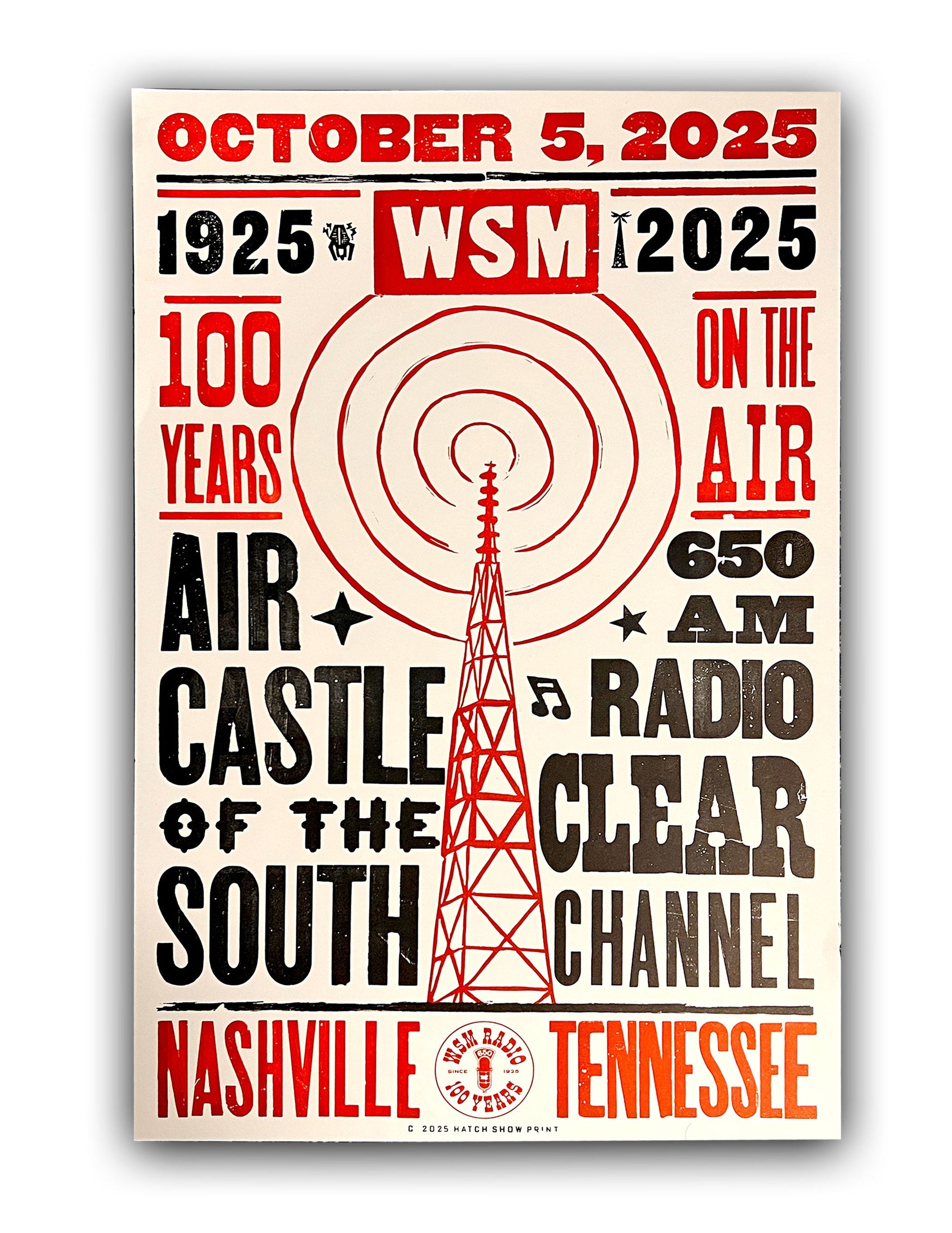 WSM 100 Years Official Hatch Show Print - HATCH