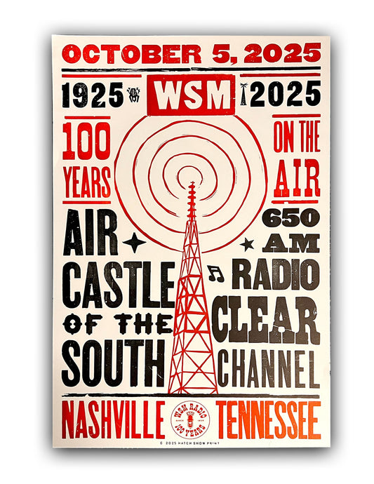 WSM 100 Years Official Hatch Show Print - HATCH
