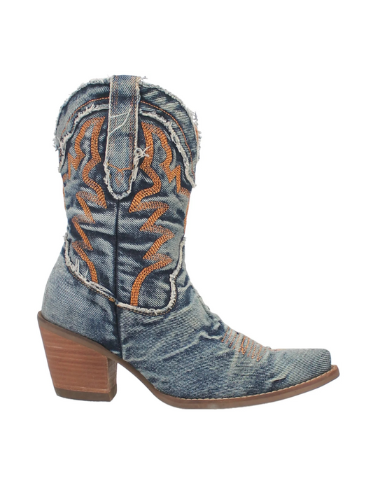 Yall Need Dolly Denim Dingo Calf boots - FOOTWEAR