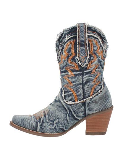 Yall Need Dolly Denim Dingo Calf boots - FOOTWEAR