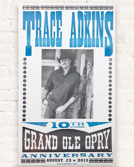 Trace Adkins 10th Anniversary Hatch Show Print