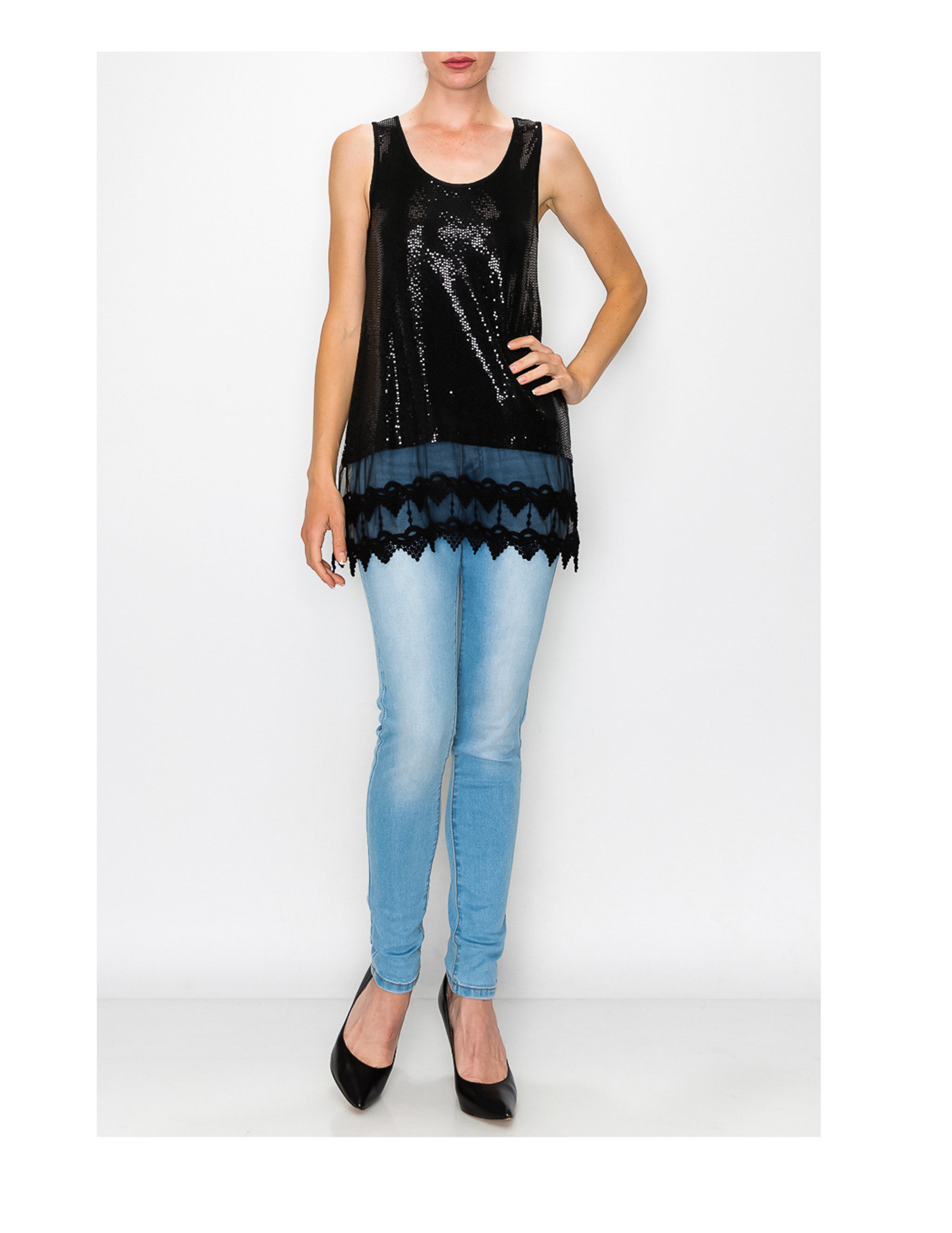 Black Sparkly Tank