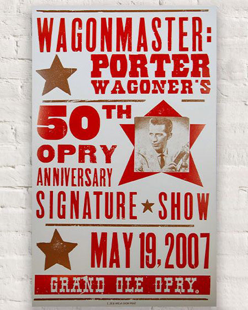 Porter Wagoner 50th Anniversary Hatch Show Print Default Title