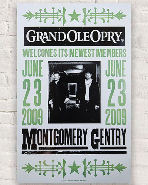 Montgomery Gentry Opry Induction Hatch Show Print Default Title