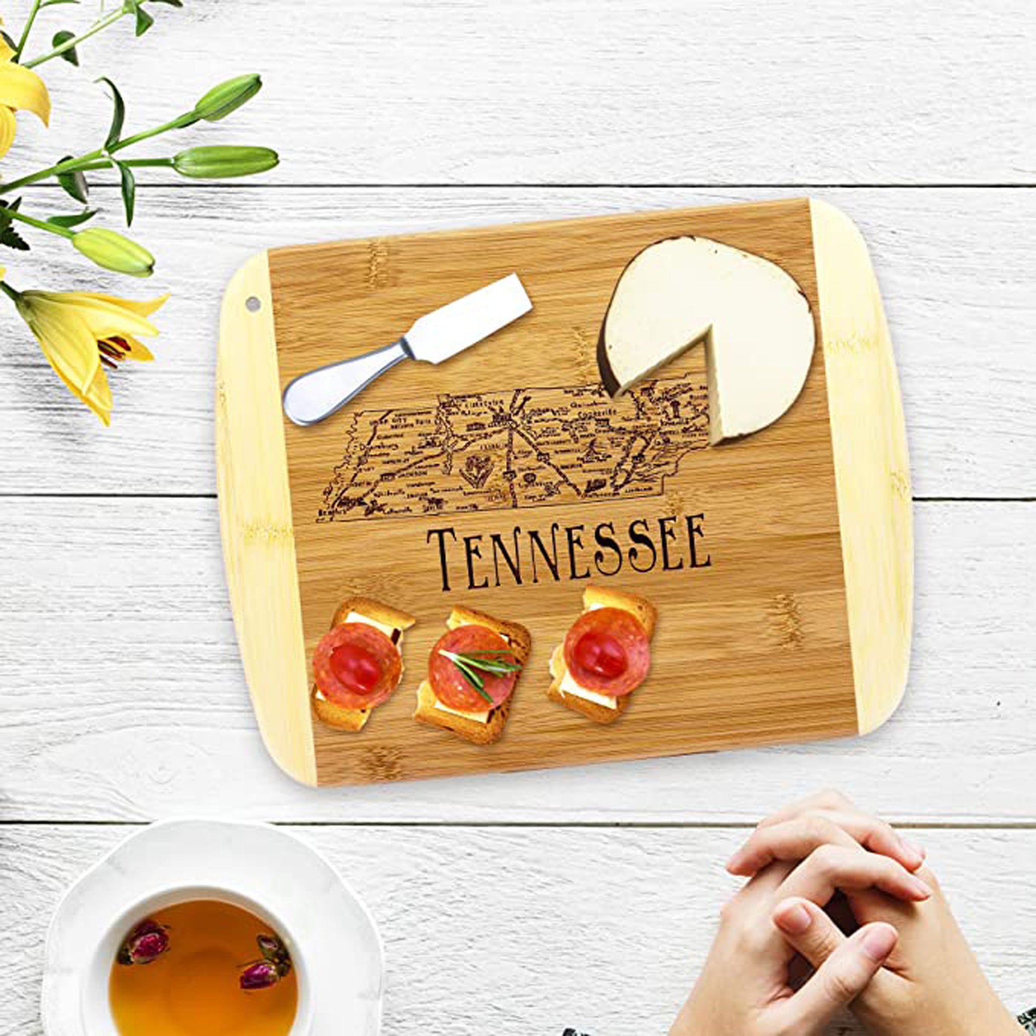 A Slice of Life Tennessee Serving and Cutting Board
