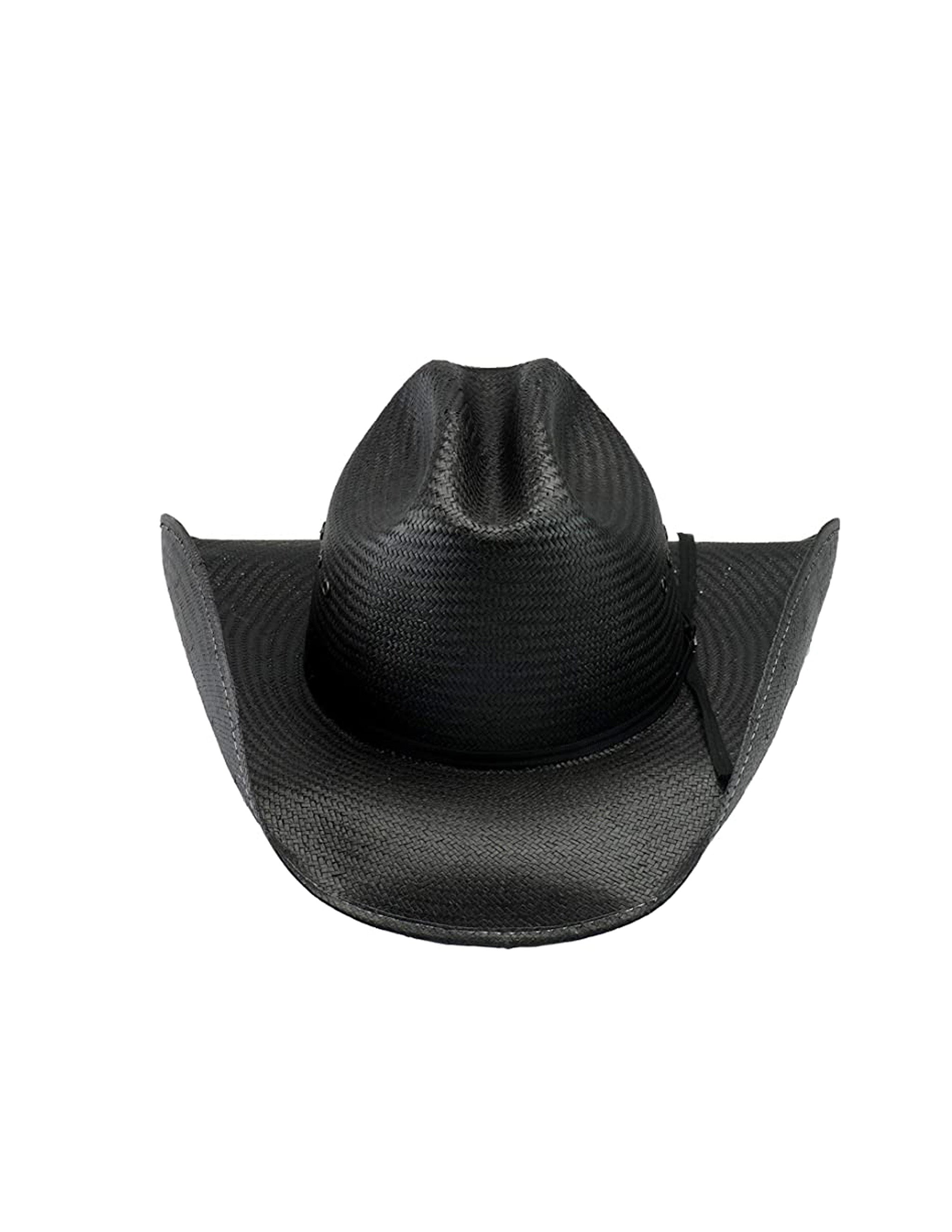 Shapeable Black Straw Cowboy Hat
