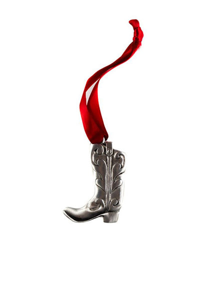 Holly Cowboy Boot Ornament