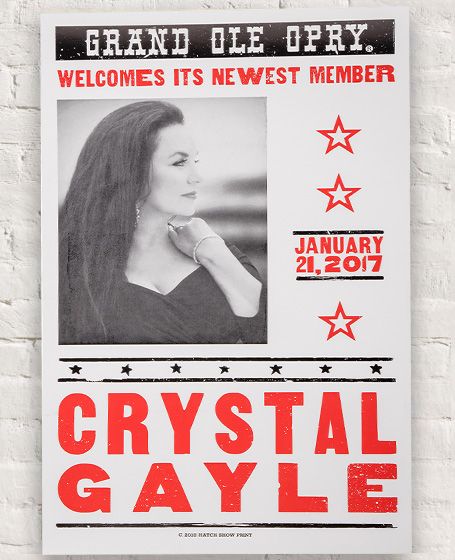 Crystal Gayle Official Opry Induction Hatch Print