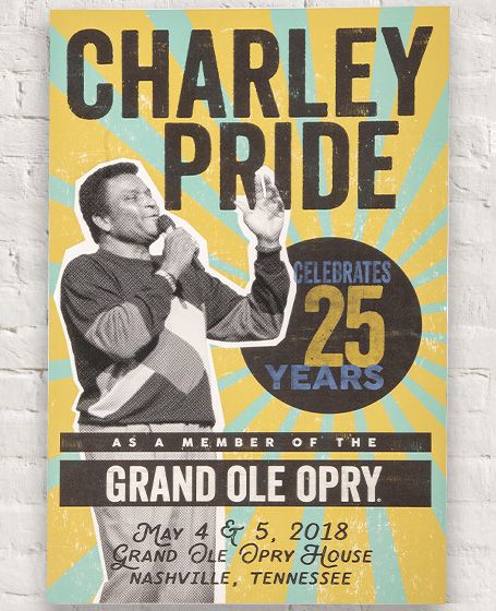 Charley Pride Opry Member 25th Anniversary Poster