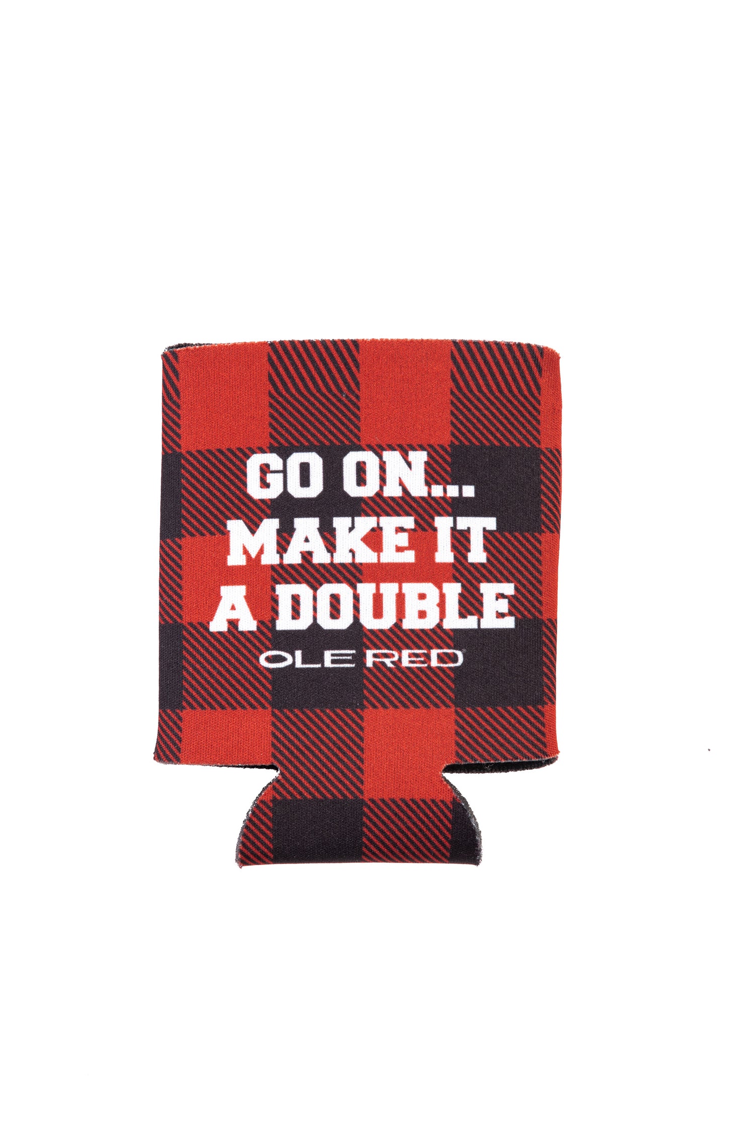 Ole Red Buffalo Check Can Cooler