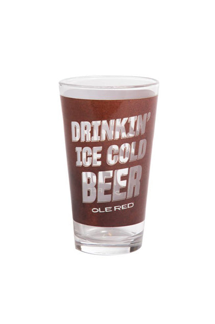 Ole Red Ice Cold Beer Pint Glass Default Title