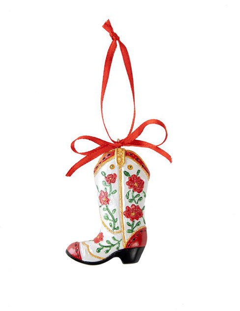 Opry Resin Flower Cowboy Boot Ornament Default Title