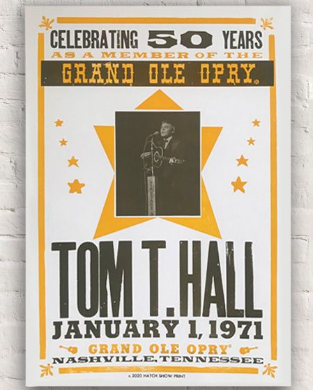 Tom T Hall 50th Anniversary Hatch Print