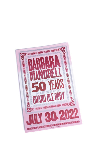 Barbara Mandrell 50th Anniversary Hatch Show Print