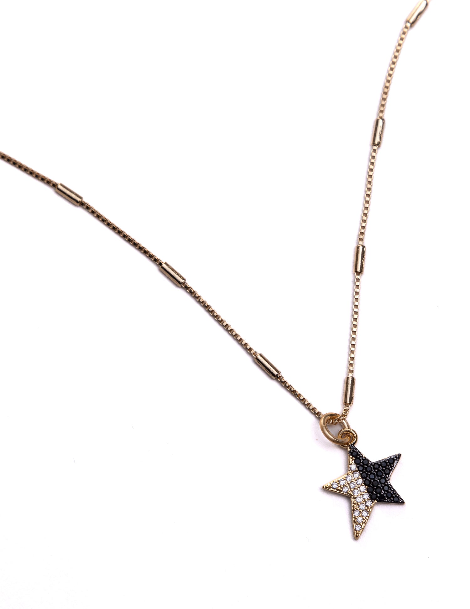 Two-Tone Star Necklace