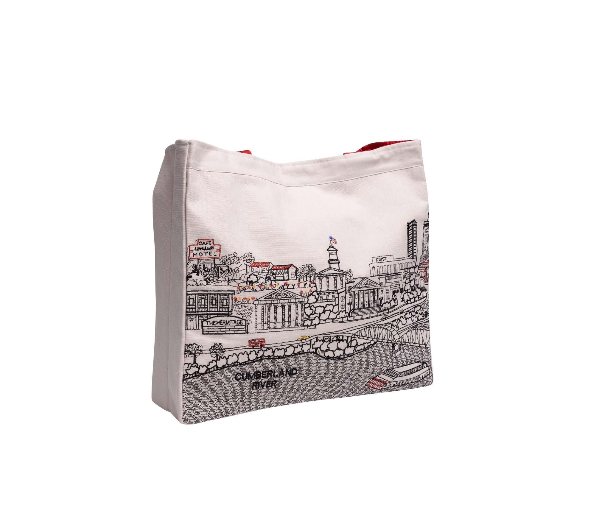 Nashville Skyline Tote in Cream