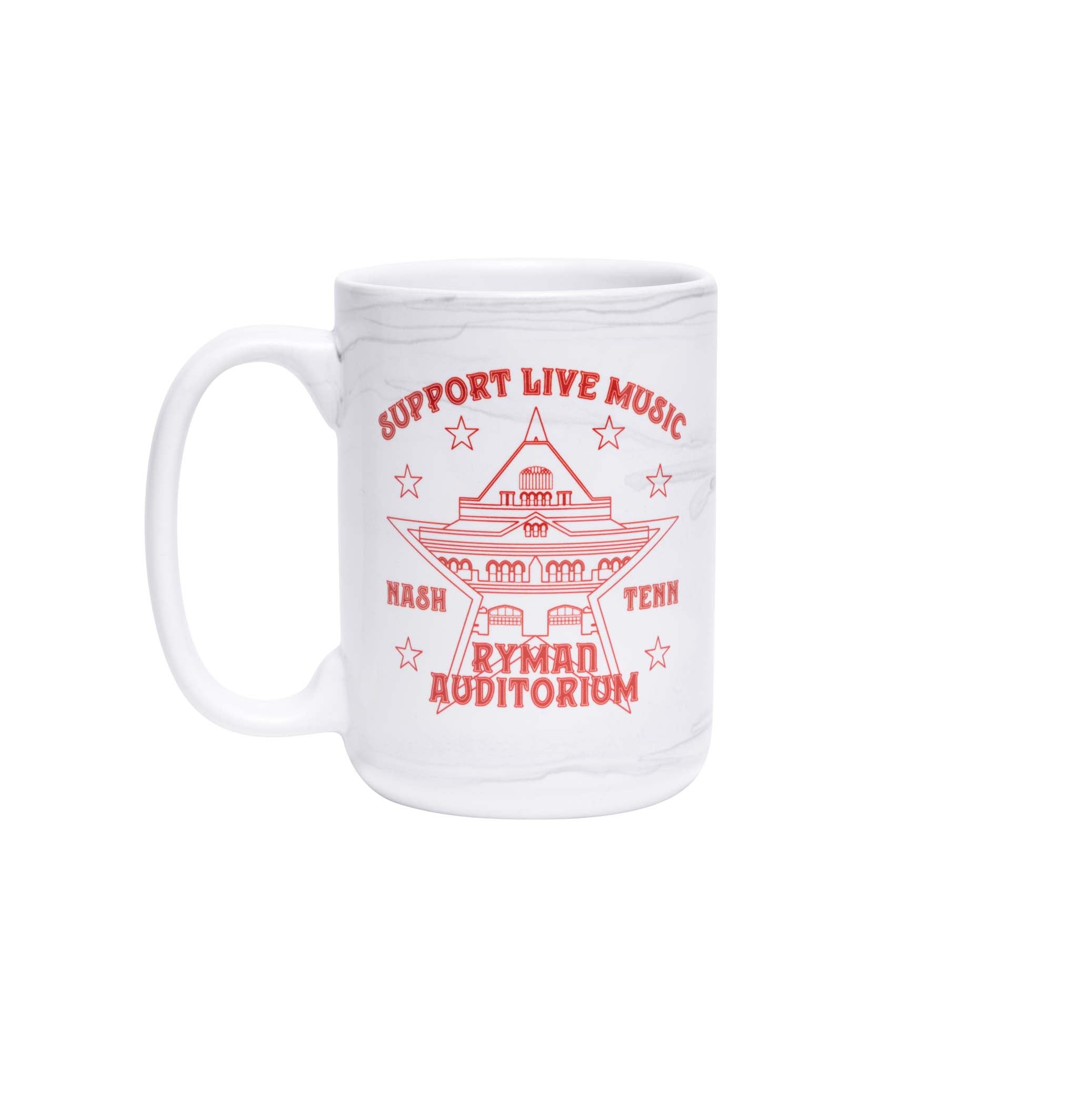Ryman Support Live Music Marbled Coffee Mug