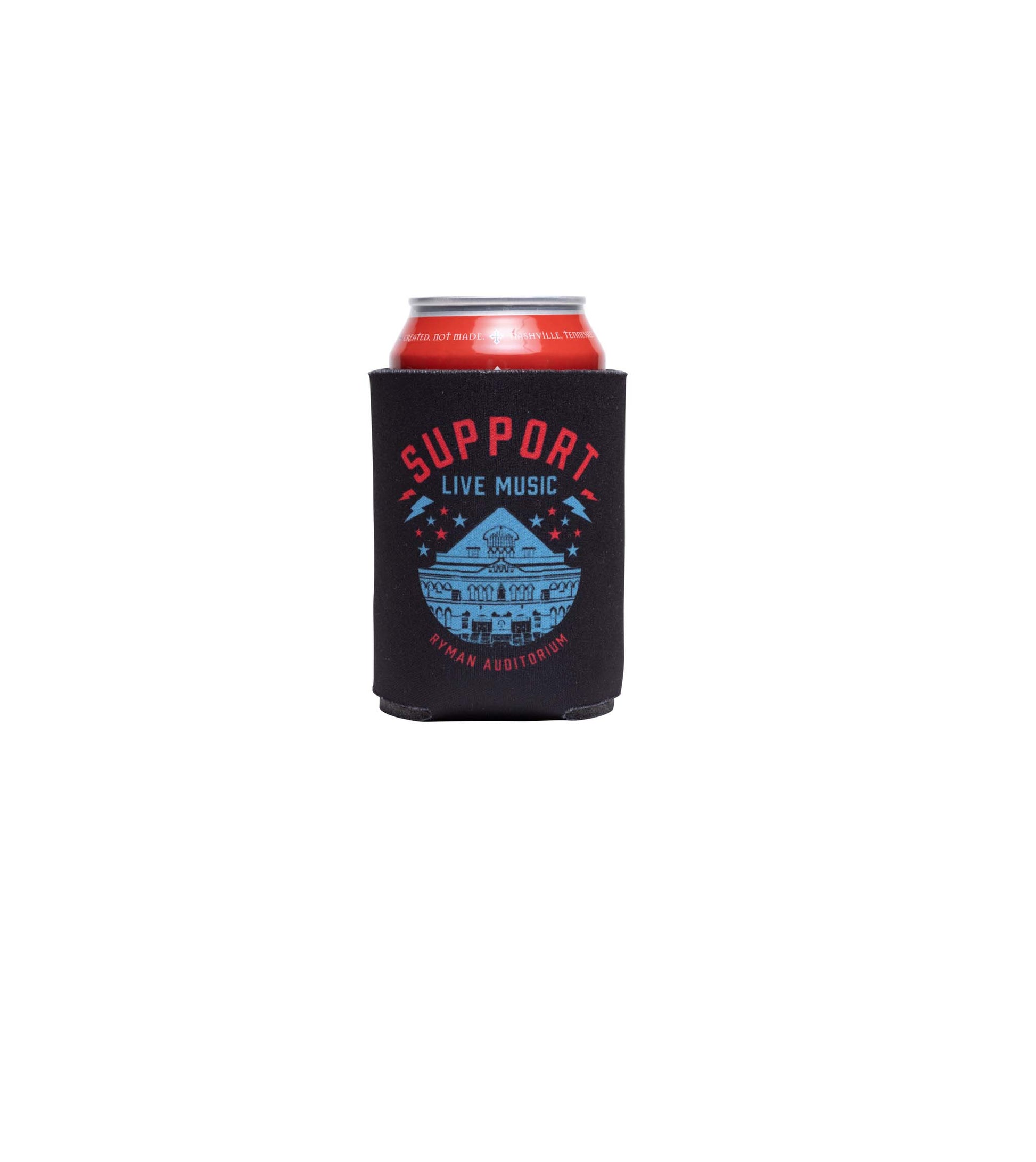 Ryman Support Live Music Koozie - DRINKWARE