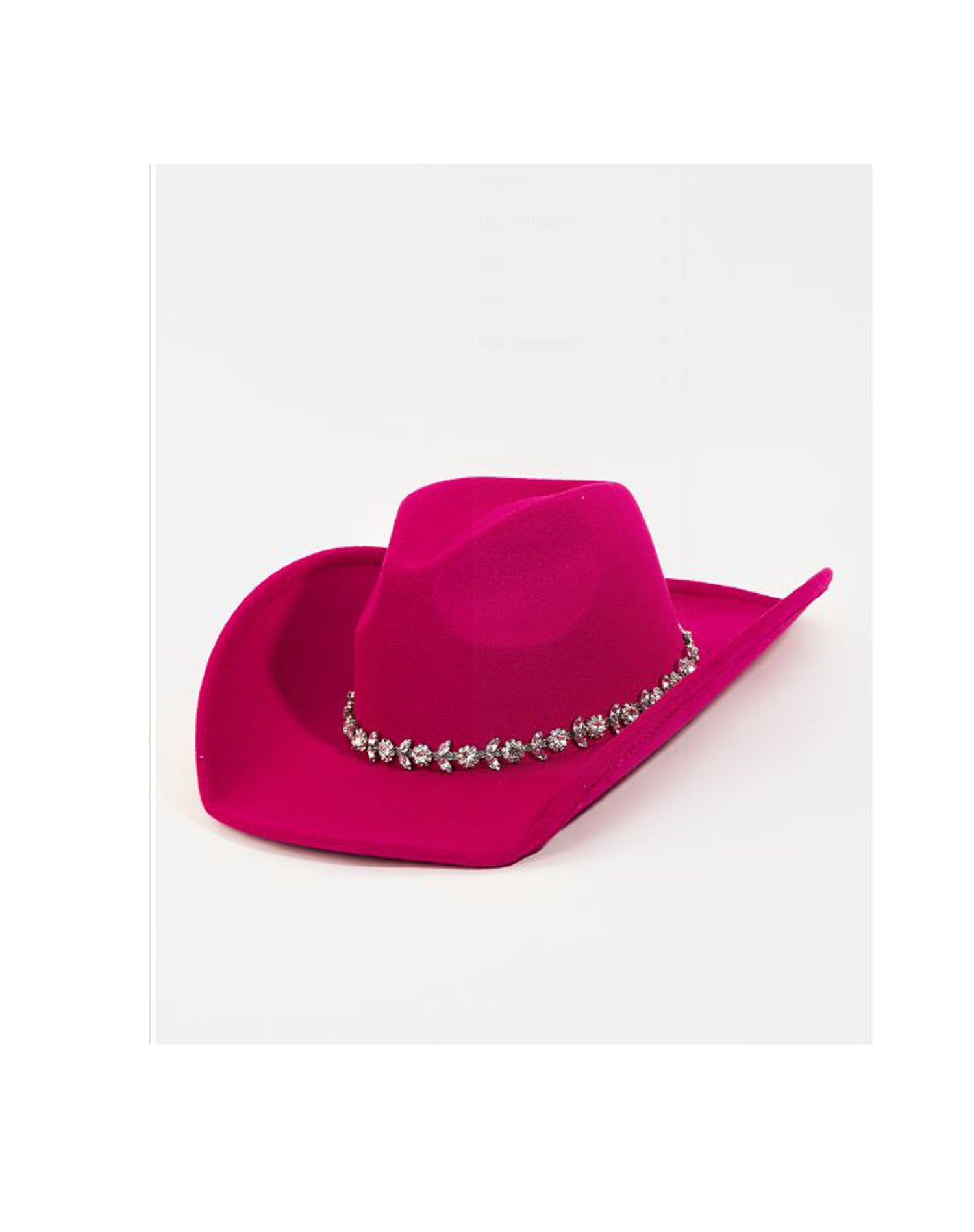 Rhinestone Flower Chain Cowboy Hat