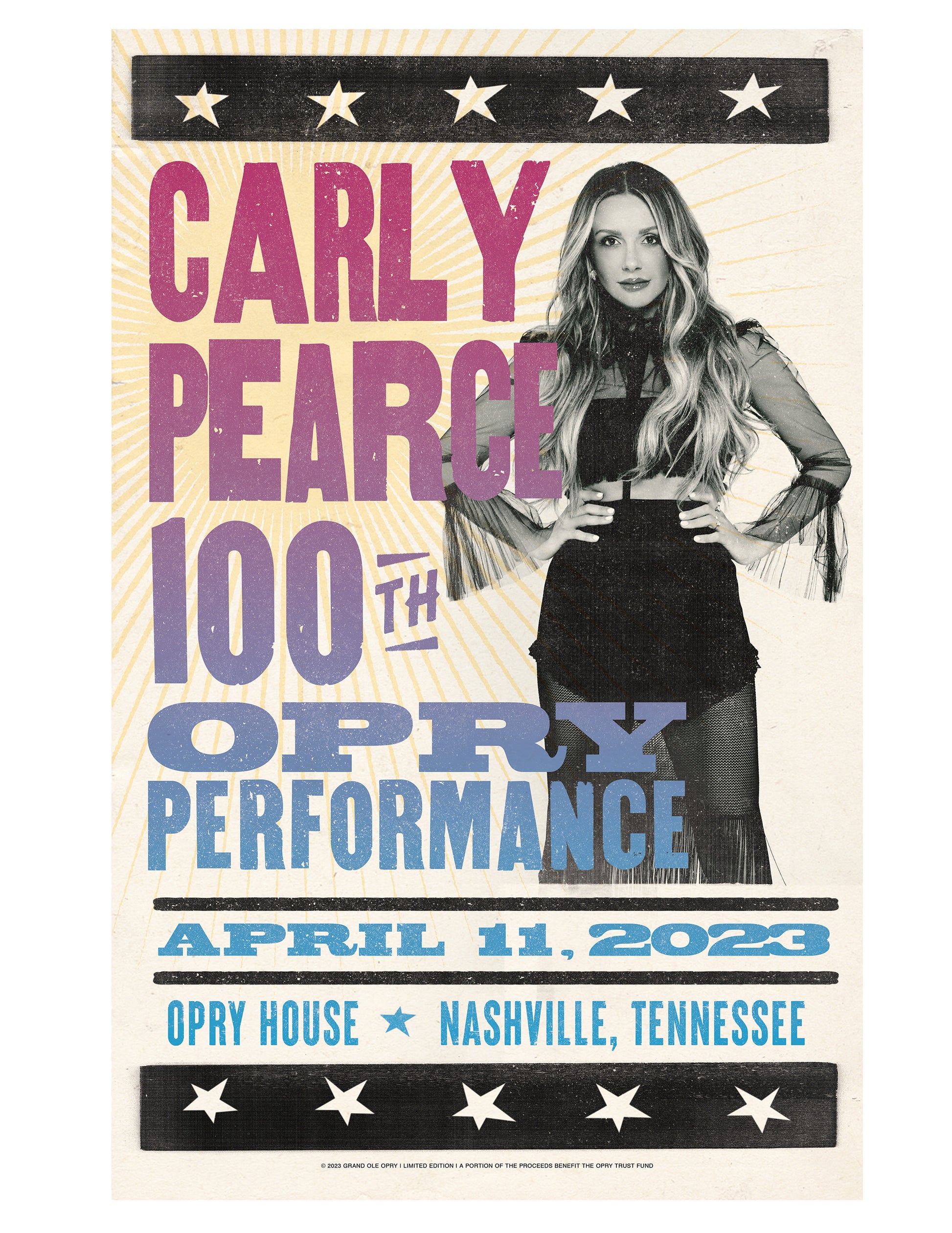 Carly Pearce 100th Opry Performance Official Poster - POSTERS