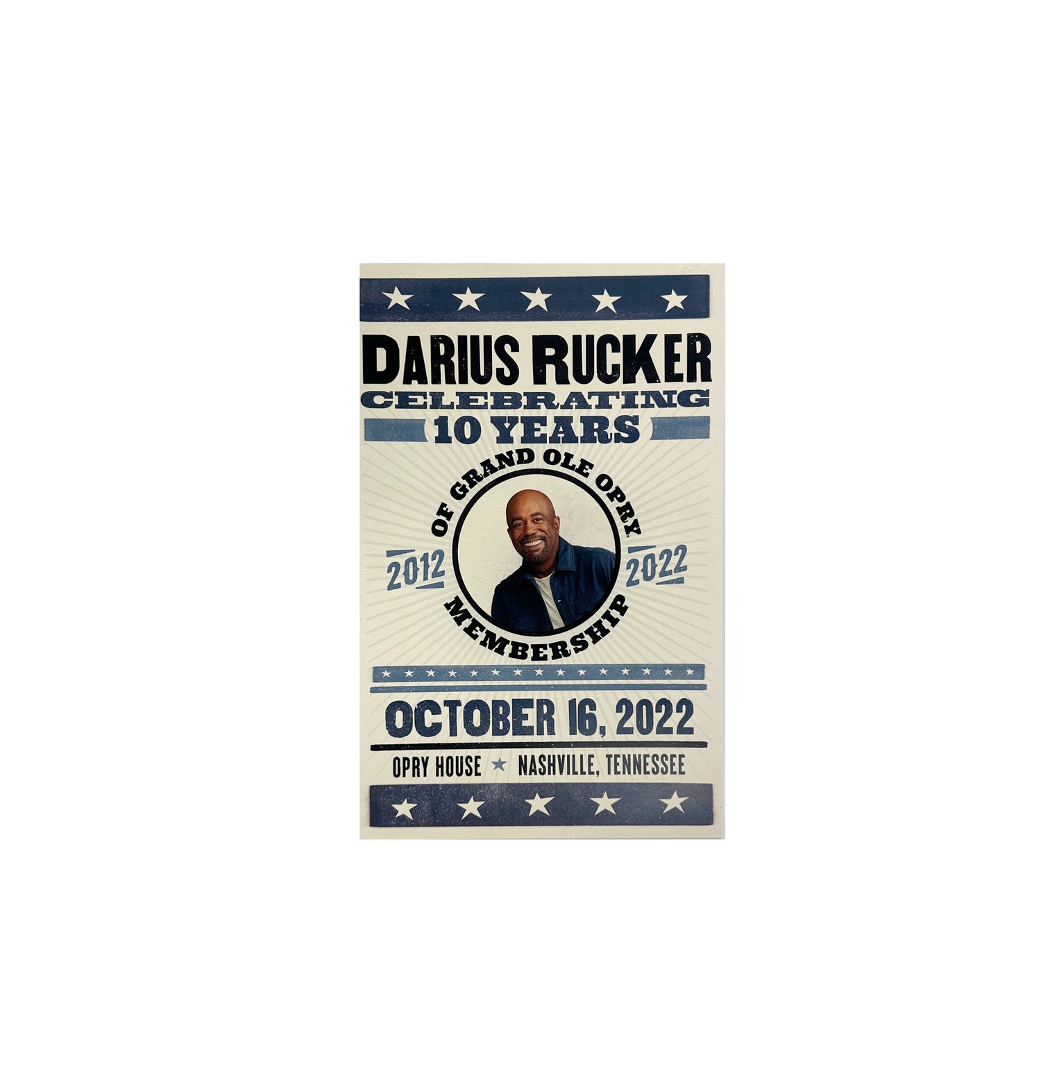 Darius Rucker 10th Anniversary Official Poster