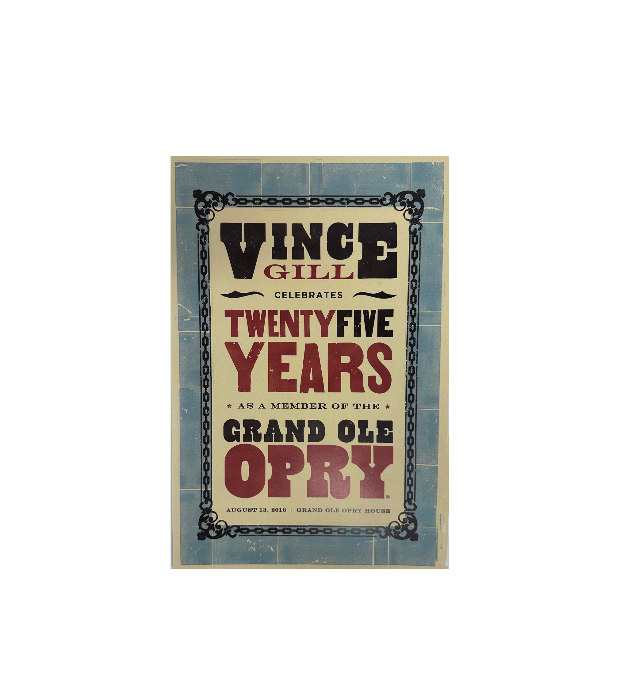 Vince Gill 25th Anniversary Poster