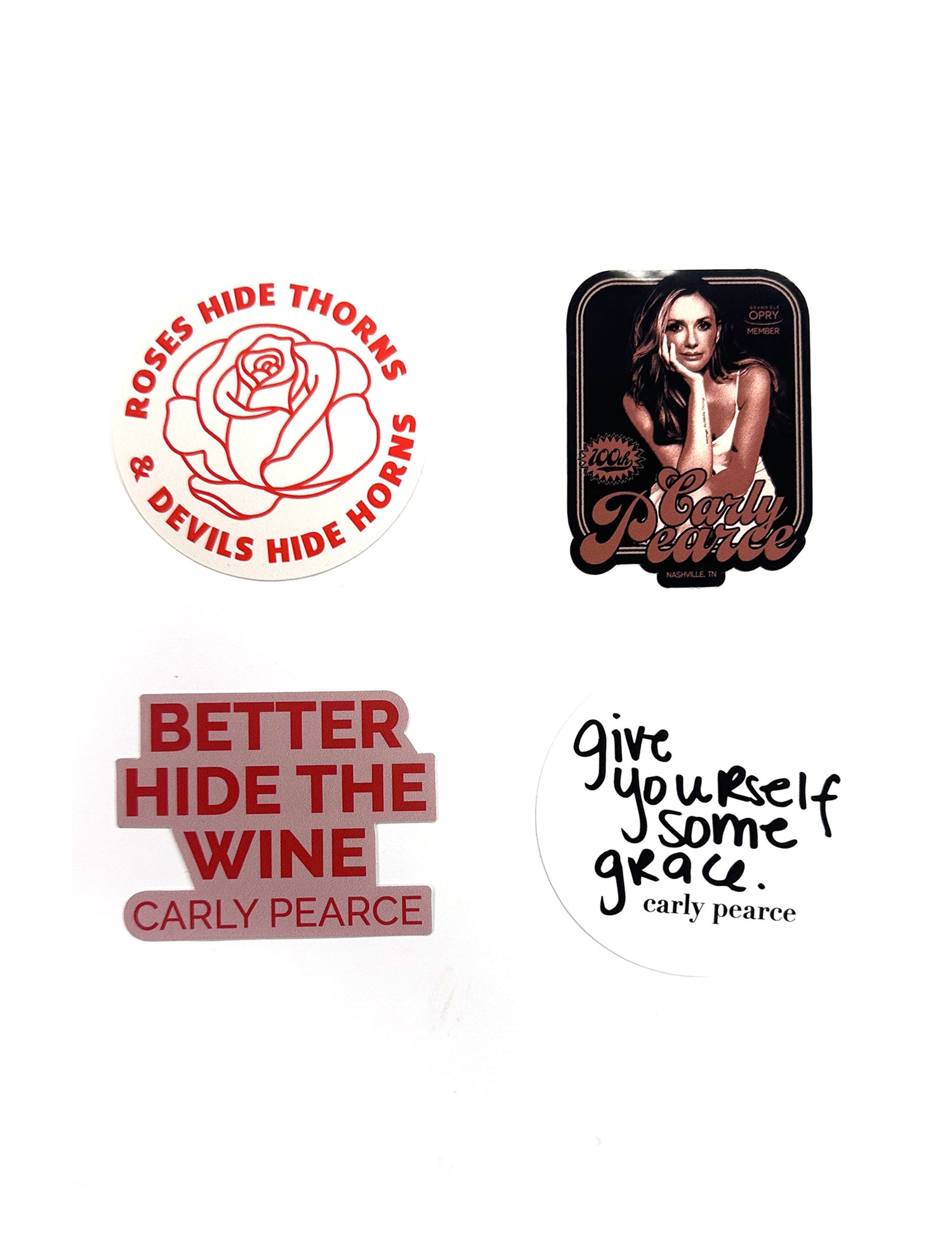 Carly Pearce Opry Exclusive 4 Piece Sticker Pack